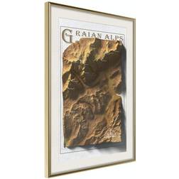 Arkiio Affisch Isometric Map: Graian Alps [Poster] 20x30 Poster